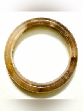 Natural Grade A Multicolor Golden Silk Jade Bracelet_Certificate & Storage Case